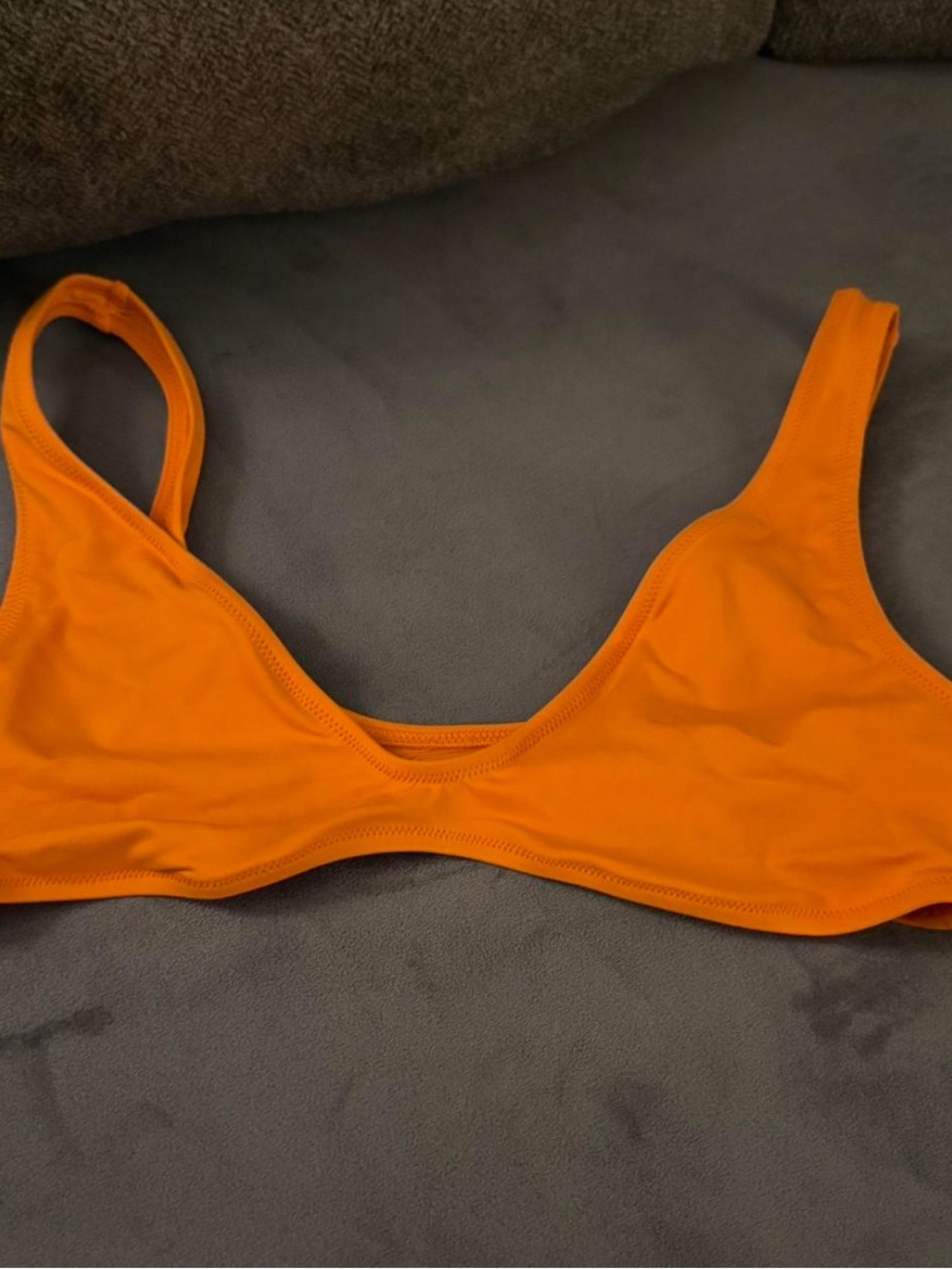 SKIMS Orange Wireless Scoop Bikini Top